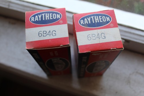 Nos pair raytheon 6b4g triode - pair,